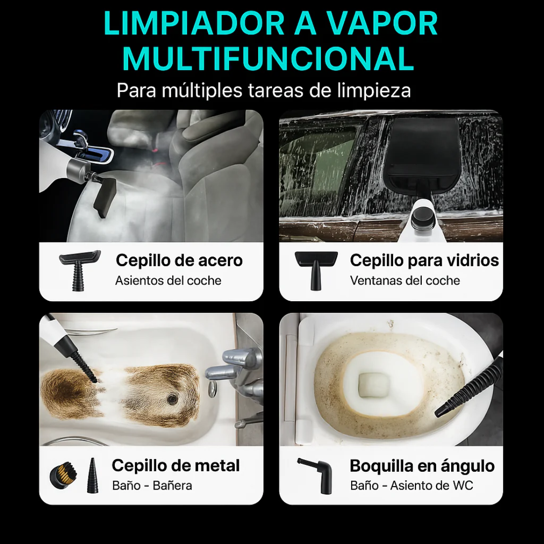 SteamClean Pro™ – Limpiador a Vapor Presurizado