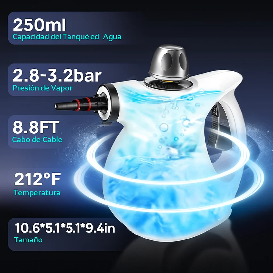 SteamClean Pro™ – Limpiador a Vapor Presurizado