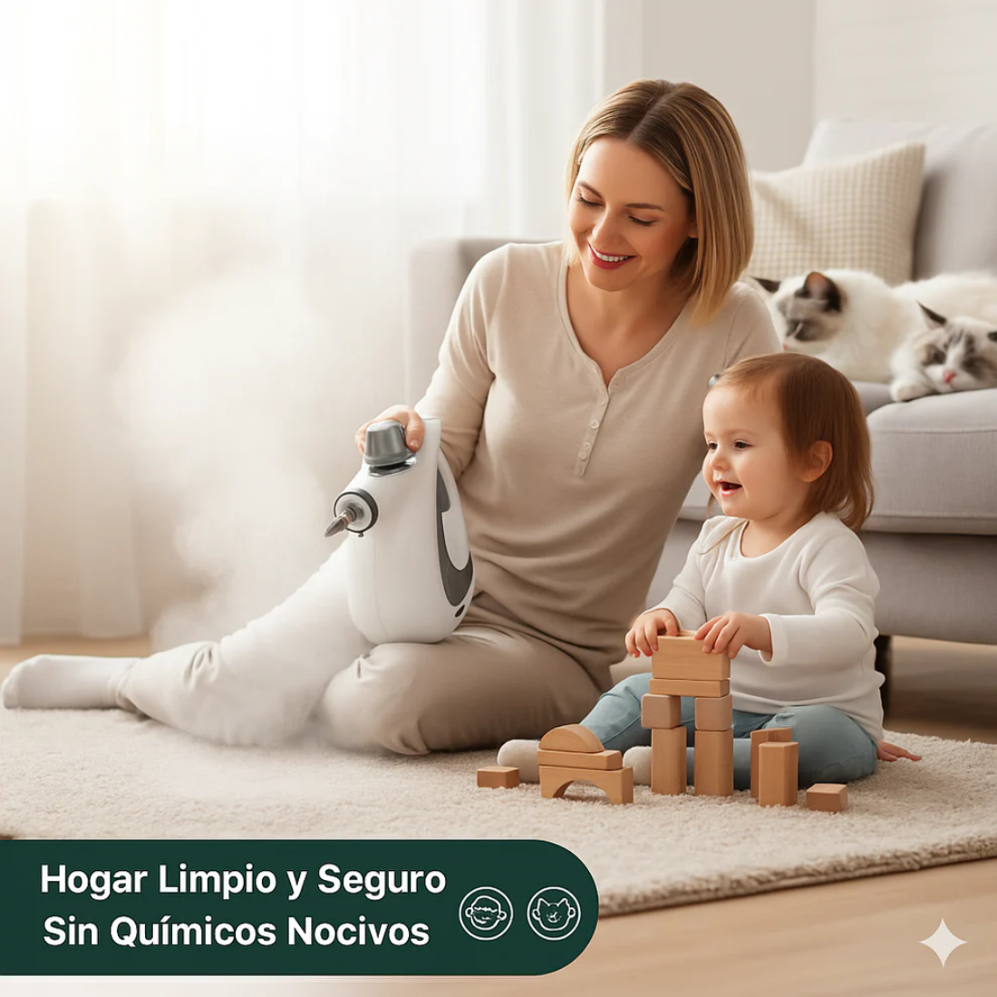 SteamClean Pro™ – Limpiador a Vapor Presurizado