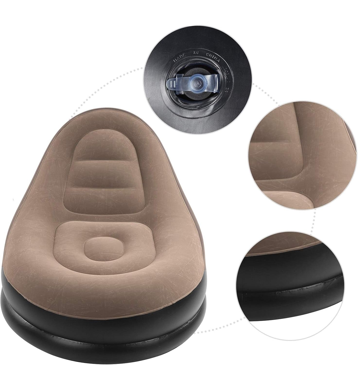 Fauteuil Gonflable avec Repose-Pieds