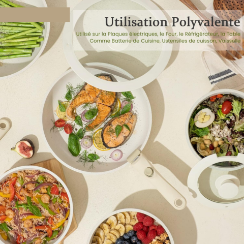 Batterie de Cuisine Anti Adhésive 11 Pièces