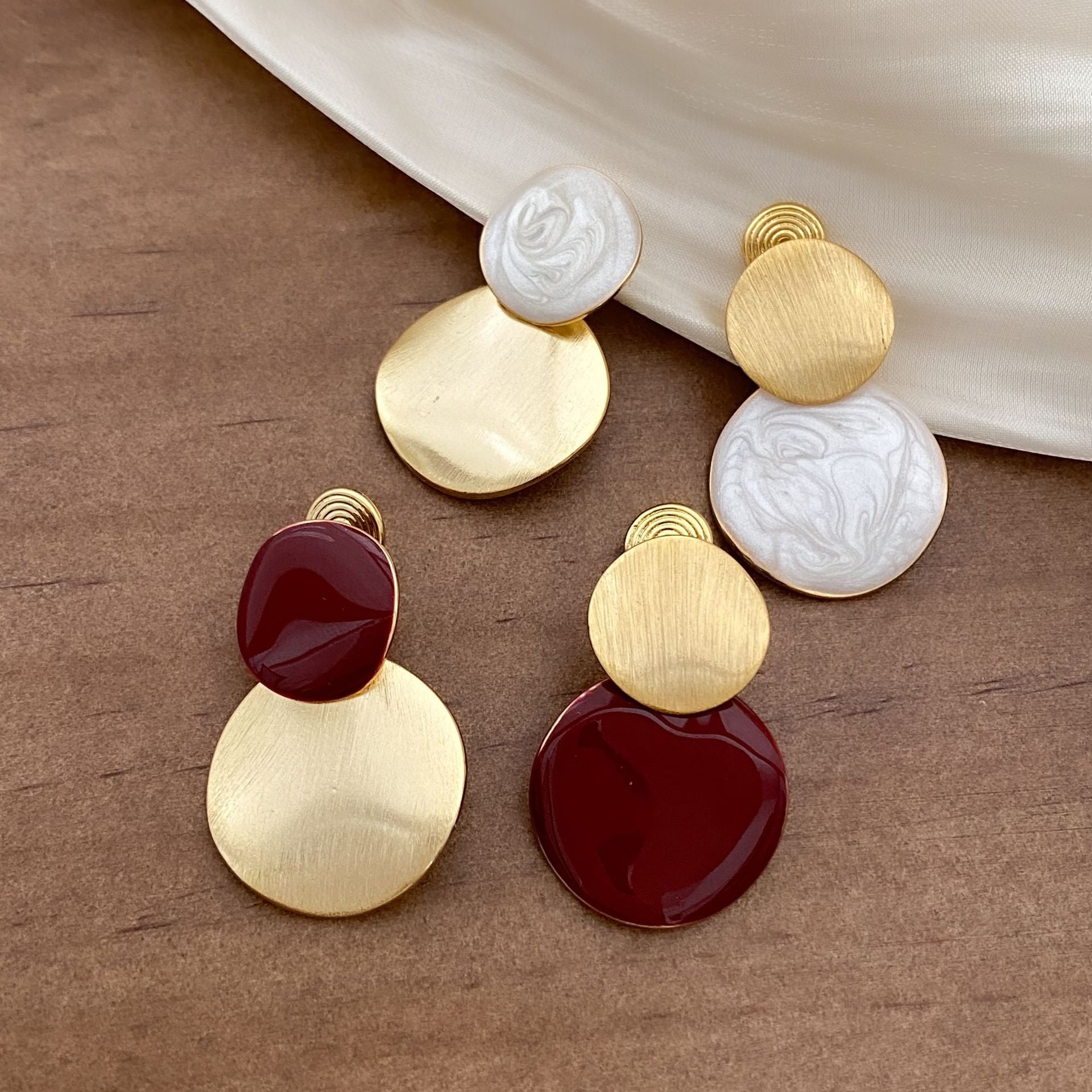 Niche Design Color-blocking Earrings For Women