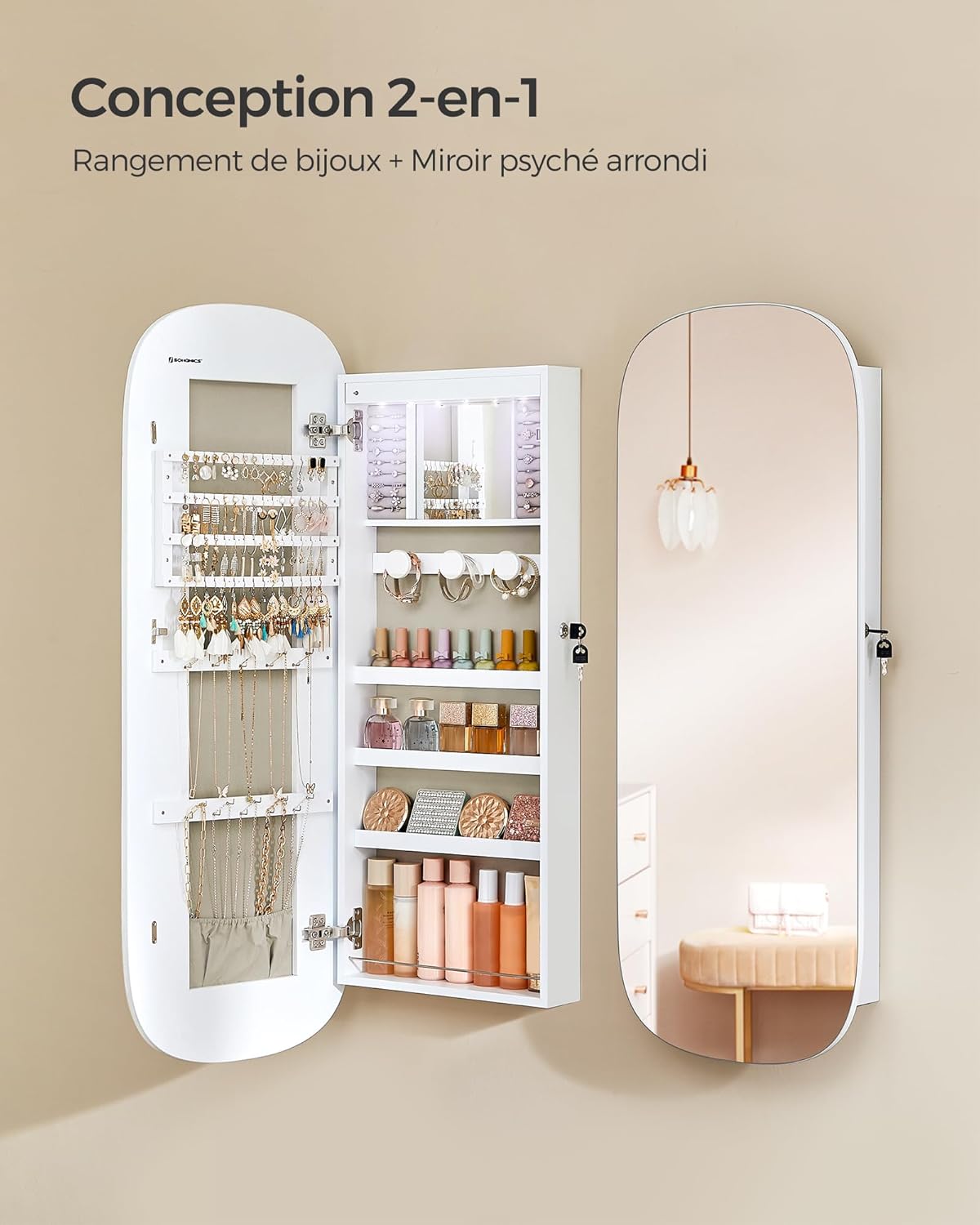 Armoire à Bijoux Mural