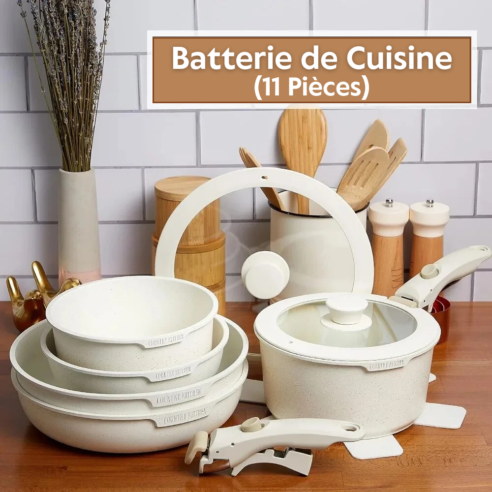 Batterie de Cuisine Anti Adhésive 11 Pièces